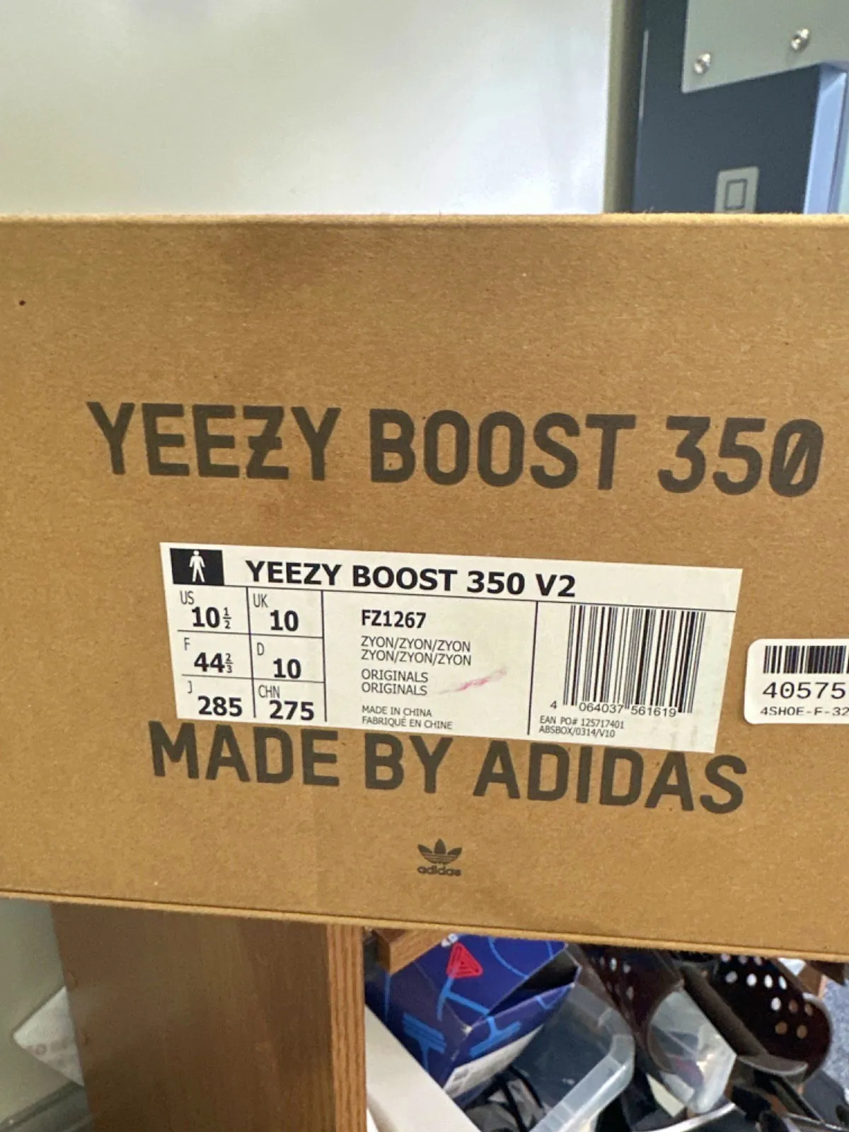 Adidas FZ1267 Yeezy Zyon Boost 350 V2 Trainers UK 10 
