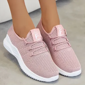 Ashleigh  Knit Lace-Up Trainers