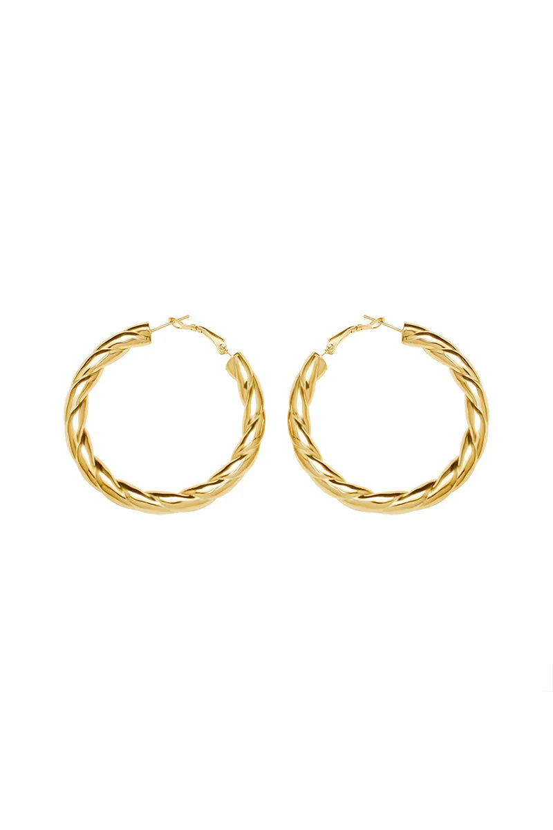 Curveins Hammered Circle Earring