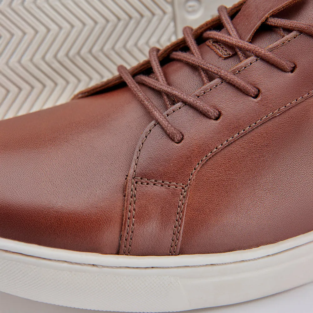 Leather Trainer - Dark Brown
