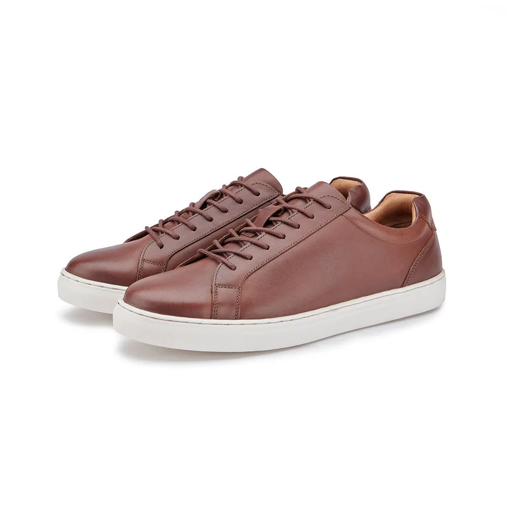 Leather Trainer - Dark Brown