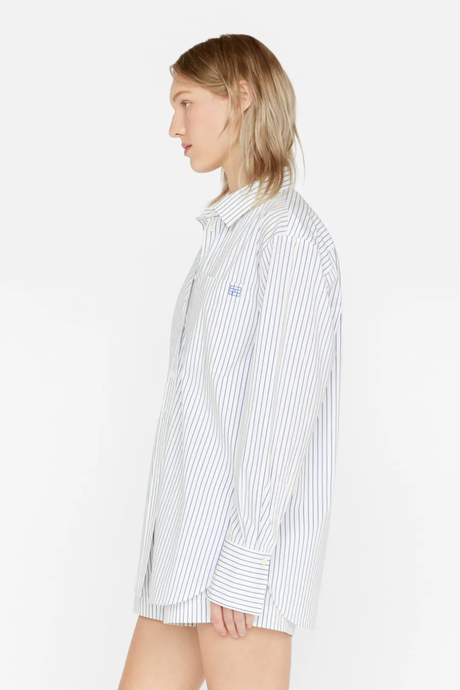 The Oversized Shirt Cobalt Multi