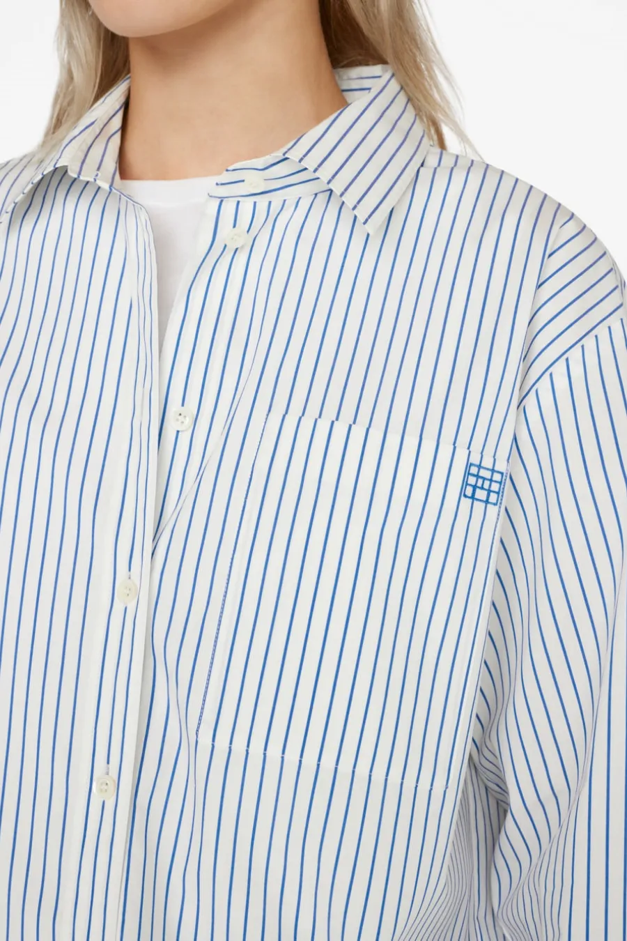 The Oversized Shirt Cobalt Multi