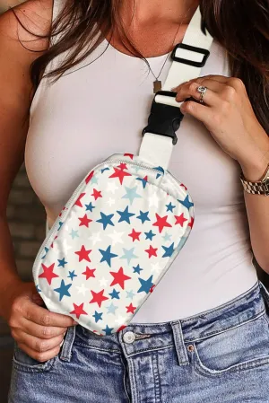 White star print crossbody bag