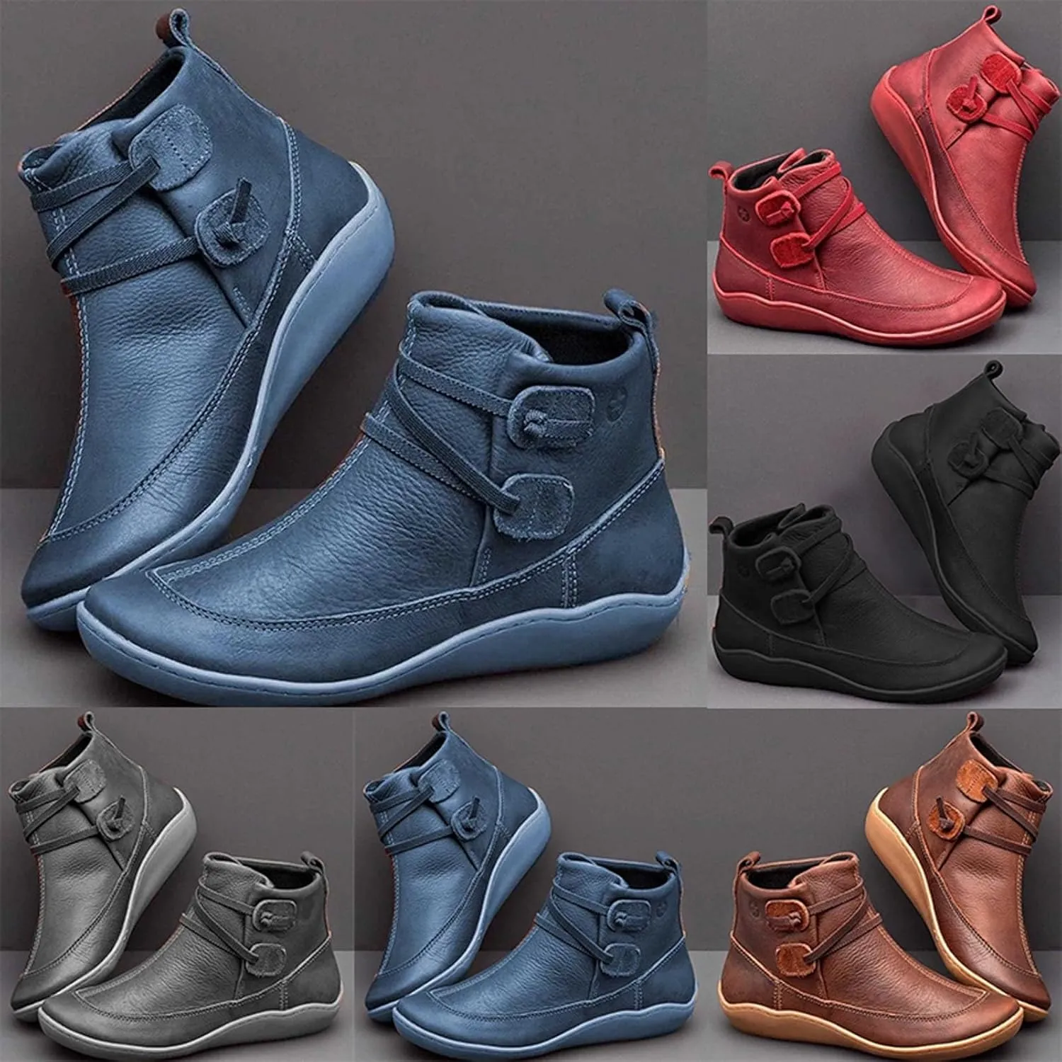 Womens Booties Ankle Fall Booties for Women 2024 Boots for Women Ankle Bootie Heels for Women Flat Bottom Fashion Chunky Low Heel Classic Pointed Toe
